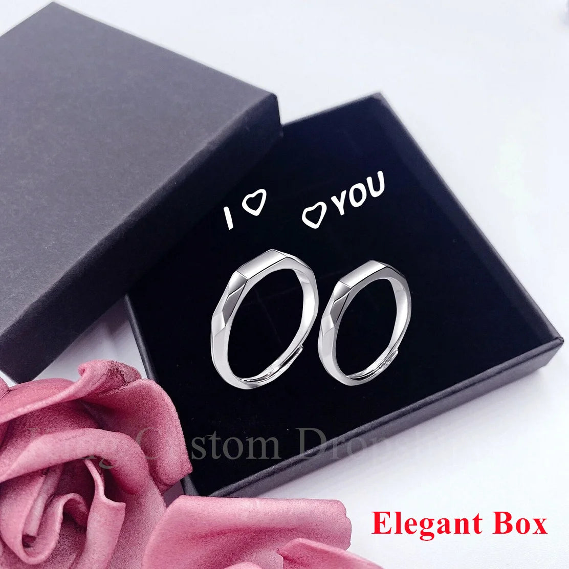 Srebrny Pierścionek Świetlisty Miłość