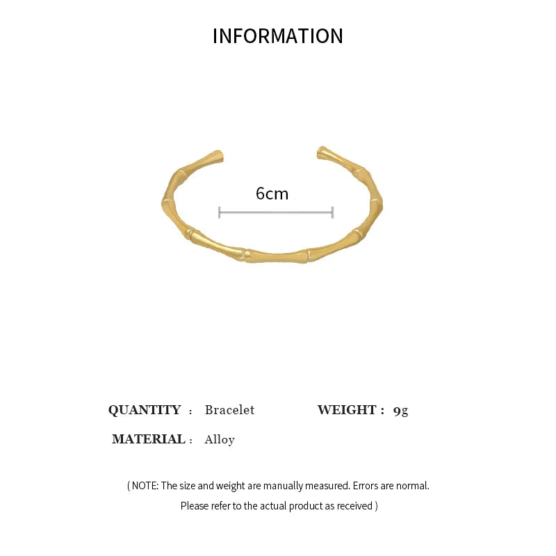 Stylowa Bransoletka Bamboo Cuff
